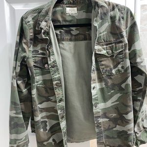Camouflage button up Jean Jacket